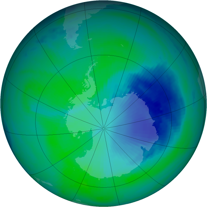 Ozone Map 1999-12-10